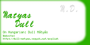 matyas dull business card
